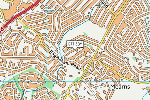 G77 5BY map - OS VectorMap District (Ordnance Survey)