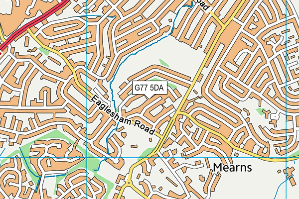 G77 5DA map - OS VectorMap District (Ordnance Survey)