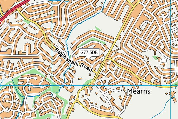 G77 5DB map - OS VectorMap District (Ordnance Survey)