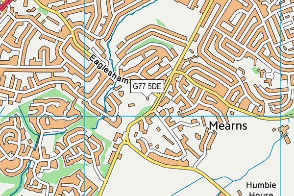 G77 5DE map - OS VectorMap District (Ordnance Survey)