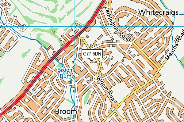 G77 5DN map - OS VectorMap District (Ordnance Survey)