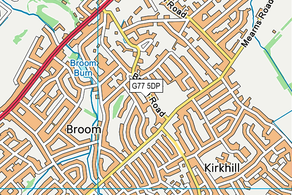 G77 5DP map - OS VectorMap District (Ordnance Survey)