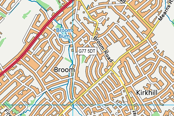 G77 5DT map - OS VectorMap District (Ordnance Survey)