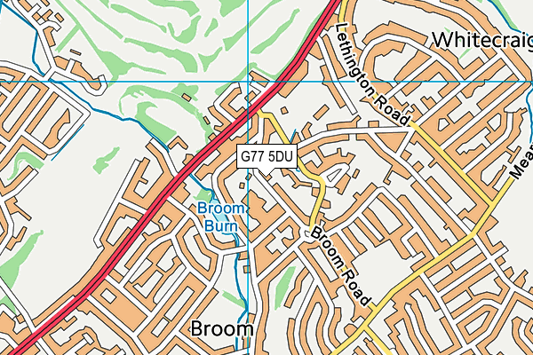 G77 5DU map - OS VectorMap District (Ordnance Survey)