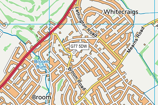 G77 5DW map - OS VectorMap District (Ordnance Survey)