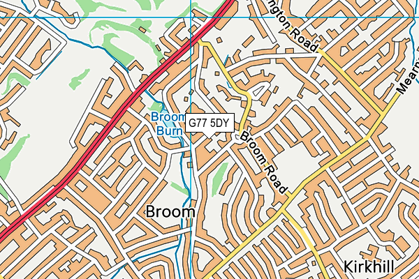 G77 5DY map - OS VectorMap District (Ordnance Survey)