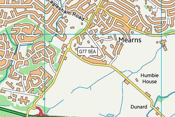 G77 5EA map - OS VectorMap District (Ordnance Survey)