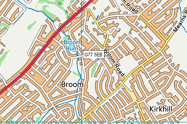 G77 5EB map - OS VectorMap District (Ordnance Survey)