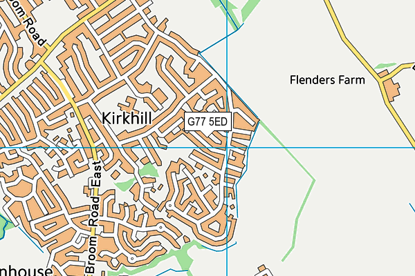 G77 5ED map - OS VectorMap District (Ordnance Survey)