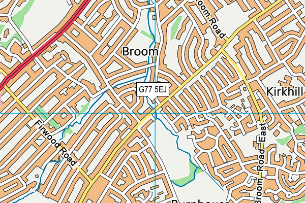 G77 5EJ map - OS VectorMap District (Ordnance Survey)