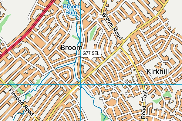 G77 5EL map - OS VectorMap District (Ordnance Survey)