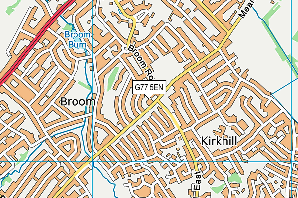 G77 5EN map - OS VectorMap District (Ordnance Survey)