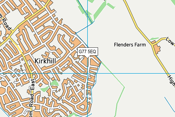 G77 5EQ map - OS VectorMap District (Ordnance Survey)