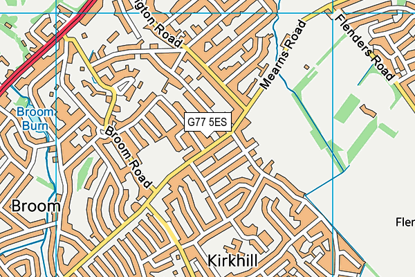 G77 5ES map - OS VectorMap District (Ordnance Survey)