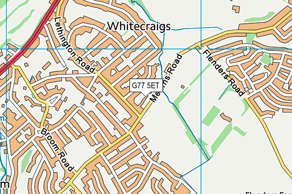 G77 5ET map - OS VectorMap District (Ordnance Survey)