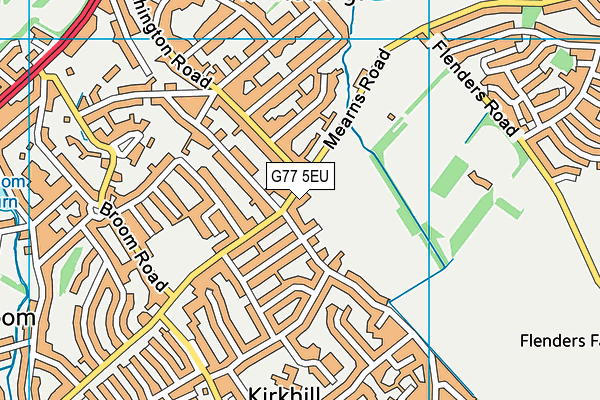 G77 5EU map - OS VectorMap District (Ordnance Survey)