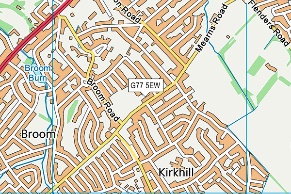 G77 5EW map - OS VectorMap District (Ordnance Survey)