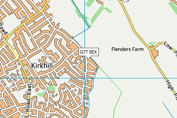 G77 5EX map - OS VectorMap District (Ordnance Survey)