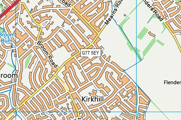 G77 5EY map - OS VectorMap District (Ordnance Survey)