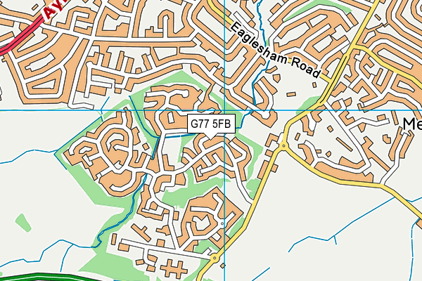 G77 5FB map - OS VectorMap District (Ordnance Survey)