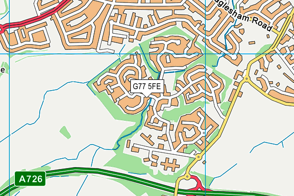 G77 5FE map - OS VectorMap District (Ordnance Survey)