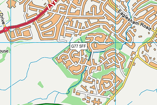 G77 5FF map - OS VectorMap District (Ordnance Survey)