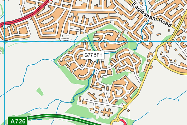 G77 5FH map - OS VectorMap District (Ordnance Survey)