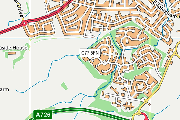 G77 5FN map - OS VectorMap District (Ordnance Survey)