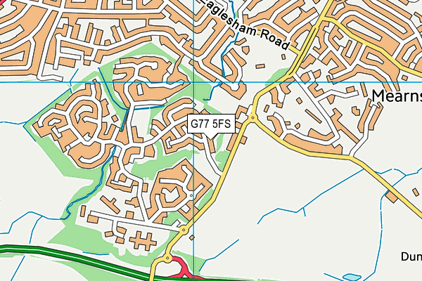 G77 5FS map - OS VectorMap District (Ordnance Survey)