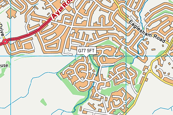 G77 5FT map - OS VectorMap District (Ordnance Survey)