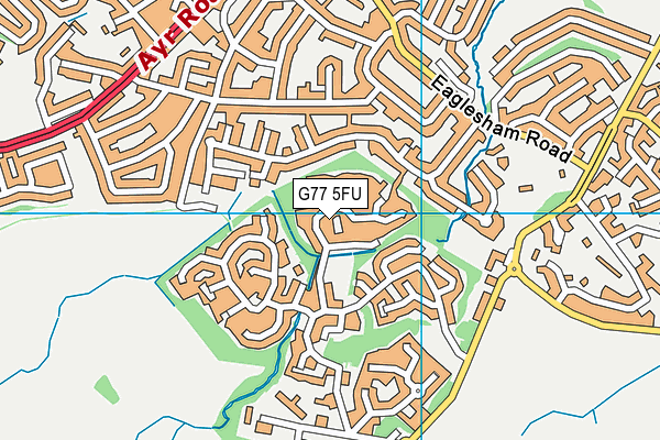 G77 5FU map - OS VectorMap District (Ordnance Survey)