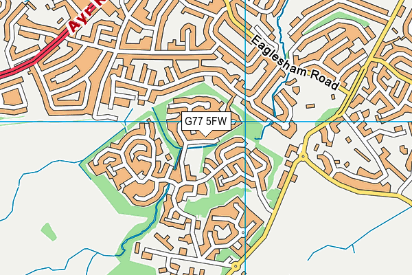 G77 5FW map - OS VectorMap District (Ordnance Survey)