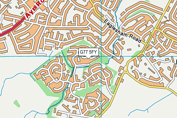 G77 5FY map - OS VectorMap District (Ordnance Survey)