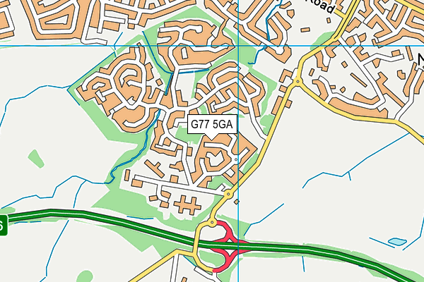 G77 5GA map - OS VectorMap District (Ordnance Survey)