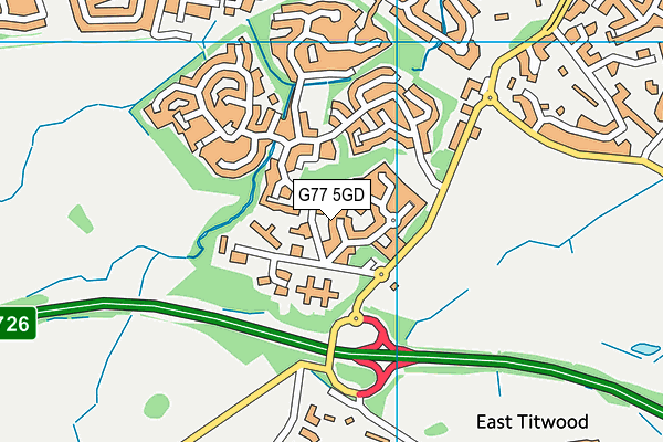 G77 5GD map - OS VectorMap District (Ordnance Survey)