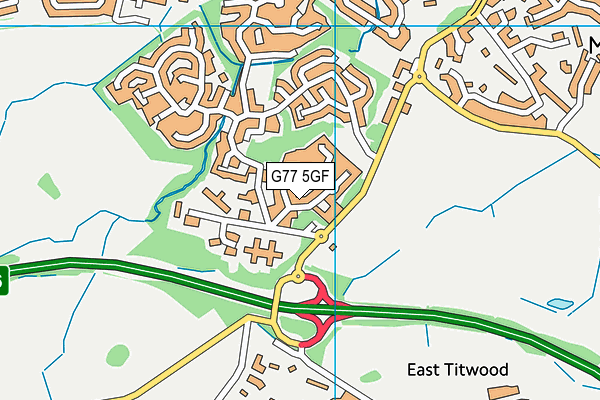 G77 5GF map - OS VectorMap District (Ordnance Survey)