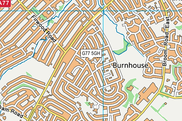 G77 5GH map - OS VectorMap District (Ordnance Survey)