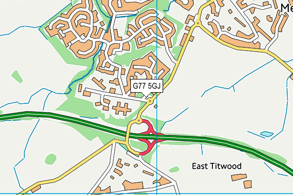 G77 5GJ map - OS VectorMap District (Ordnance Survey)