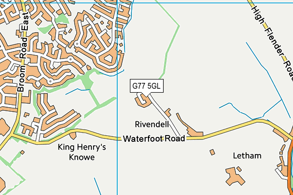 G77 5GL map - OS VectorMap District (Ordnance Survey)