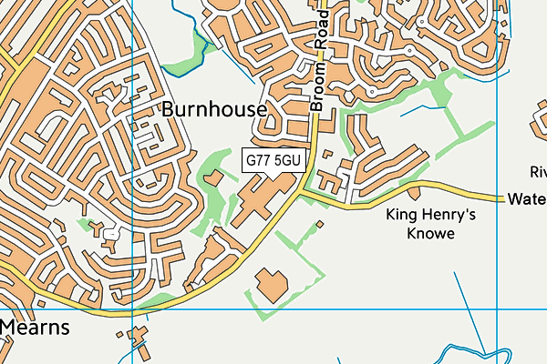 G77 5GU map - OS VectorMap District (Ordnance Survey)