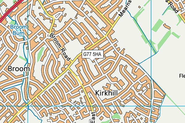 G77 5HA map - OS VectorMap District (Ordnance Survey)