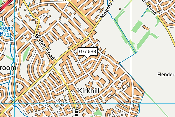 G77 5HB map - OS VectorMap District (Ordnance Survey)