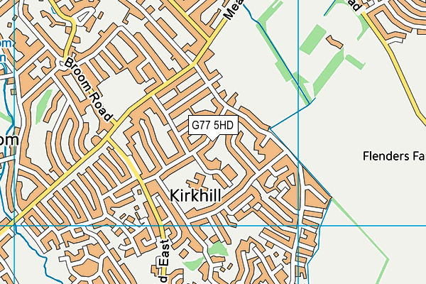 G77 5HD map - OS VectorMap District (Ordnance Survey)