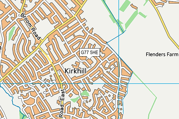 G77 5HE map - OS VectorMap District (Ordnance Survey)