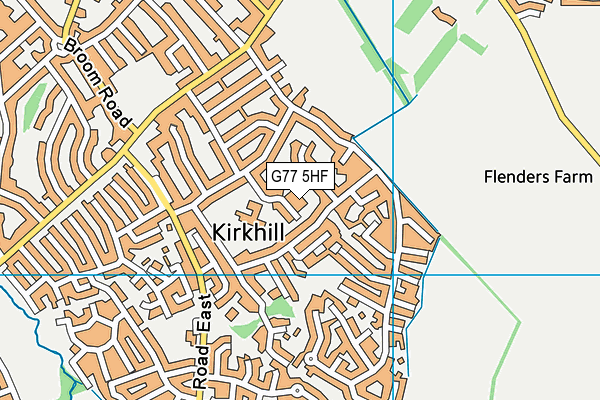 G77 5HF map - OS VectorMap District (Ordnance Survey)