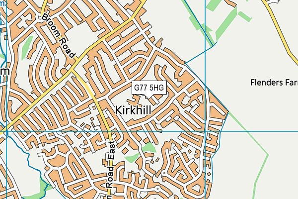 G77 5HG map - OS VectorMap District (Ordnance Survey)