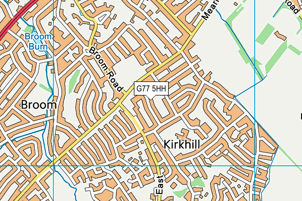 G77 5HH map - OS VectorMap District (Ordnance Survey)