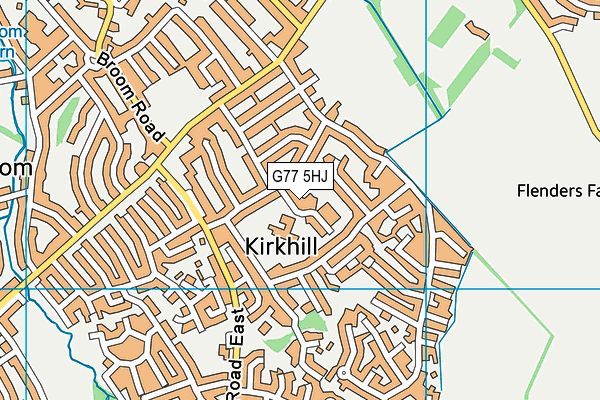 G77 5HJ map - OS VectorMap District (Ordnance Survey)