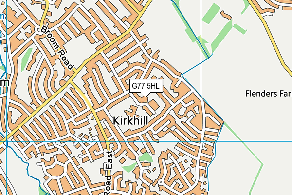 G77 5HL map - OS VectorMap District (Ordnance Survey)