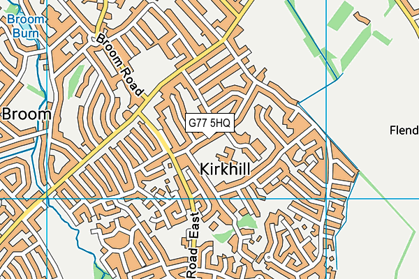 G77 5HQ map - OS VectorMap District (Ordnance Survey)